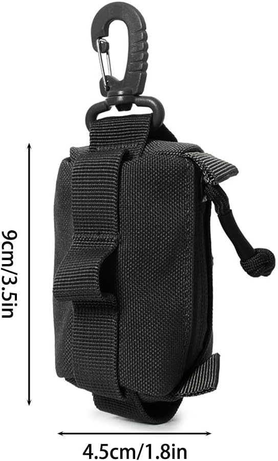 Tactical Compact Pouch, Molle Utility Pouch Bag Mini Coin Purse Keychain Wallet for Men Women - Image 2