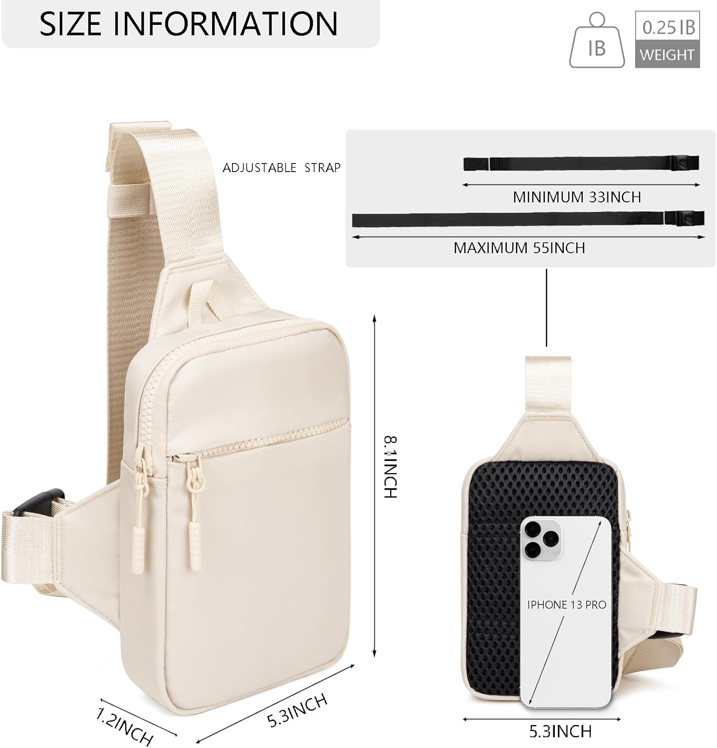 Mini Sling Bag for Men Women, Small Crossbody Casual Utility Chest Phone Bag for Travel Workout - Image 4