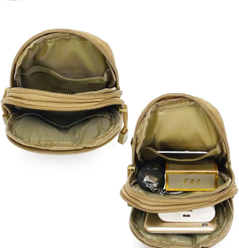 Tactical Molle Pouch, Universal EDC Waist Bag Belt Pouches, Outdoor Belt Bags Gear Tool Gadget Pocket with Cell Phone Holster - Image 8