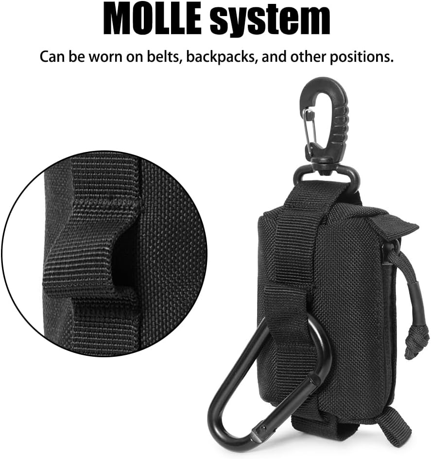 Tactical Compact Pouch, Molle Utility Pouch Bag Mini Coin Purse Keychain Wallet for Men Women - Image 5
