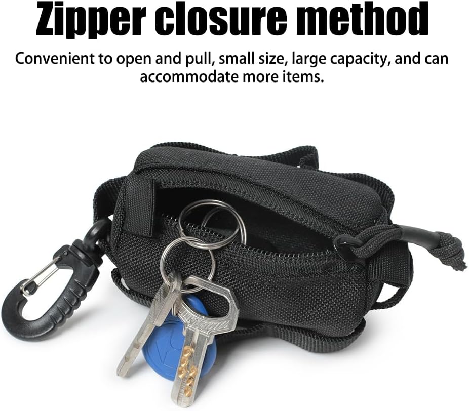 Tactical Compact Pouch, Molle Utility Pouch Bag Mini Coin Purse Keychain Wallet for Men Women - Image 4