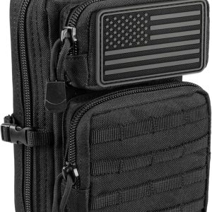 LIVANS Tactical Molle Utility Pouch, EDC Tool Pouch Tactical Phone Pouches Mini Waist Pouches Medical EDC IFAK Pack Mini Design of 3-Day Backpack