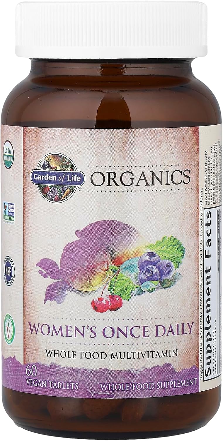 Garden of Life Organics Multivitamin for Women - Women's Once Daily Multi - Whole Food Multi with Iron, Biotin, Vegan Organic Womens Multivitamin for Health, Energy Hair Skin and Nails, 60 Tablets - Image 4