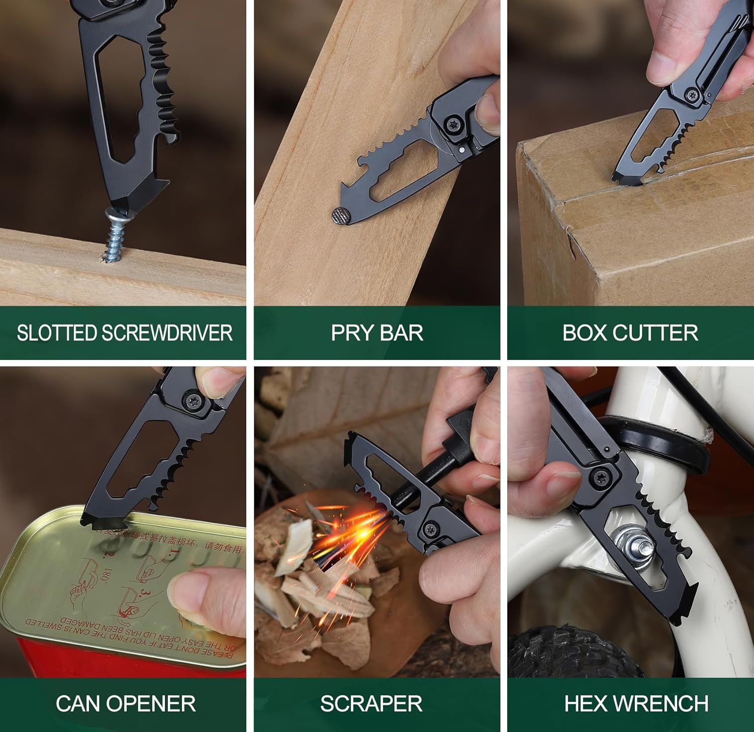 Stocking Stuffers for Men - Pocket Knife Gifts for Men, Keychain Multitool - Christmas Bulk Mens Gifts, Box cutter, Small Folding Knives for Everyday Carry - Edc Gadgets for Camping, Hiking, Fishing - Image 4