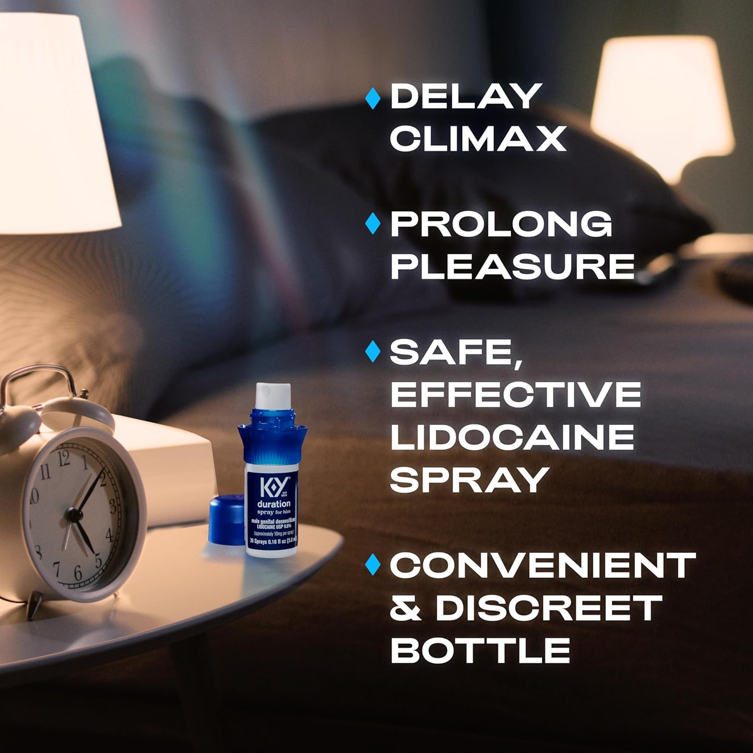 K-Y Duration Spray for Men, Male Genital Desensitizer Numbing Spray to Last Longer, 0.16 Fl Oz, 36 Sprays, Made with Lidocaine to Help Men Last Longer in Bed - Image 3