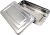Rectangular Stainless Steel Boxes Empty Storage Organizer Containers w/Lids for Small Items Portable Bins to Hold Accessories Gadgets All Purpose Home Utility Box (Plain – 10″ L x 6″ W x 2″ H)