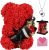 Valentines Day Gifts for her, Rose Bear Birthday Gift, Rose Teddy Bear Gift for Girlfriend, Flower Bear with Rose Bouquet and I Love You Necklace, for Wife/Mother