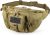 Tactical Fanny Pack,Military Waist Bag Pack with U.S Patch Utility Hip Belt Bumbag for Outdoor Fishing Hiking (Tan(5 Zipper Pockets))